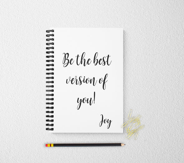Personalized notebook inspirational