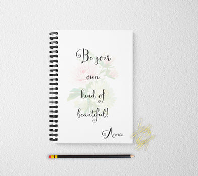 Floral personalized notebook inspirational
