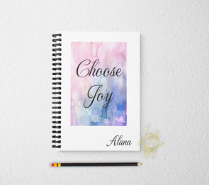 Choose joy personalized notebook