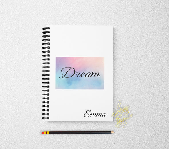 Dream personalized notebook colorful