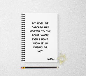 Sarcastic journal personalized notebook personalized custom journal personalized journal gift