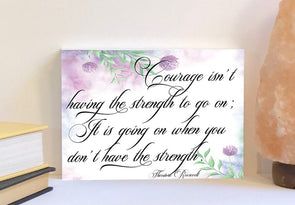 Courage wood sign