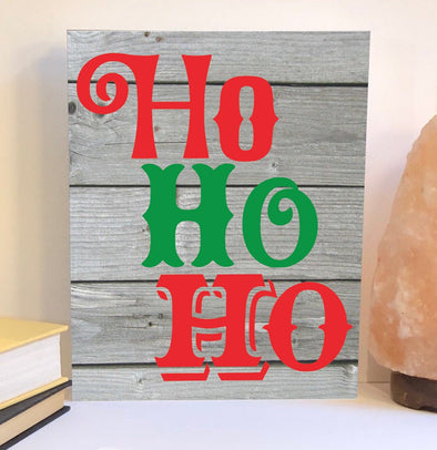 Ho Ho Ho Christmas wood sign