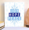 Joy hope peace Christmas wood sign