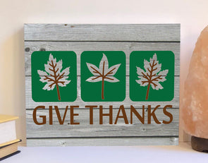 Give thanks wood sign