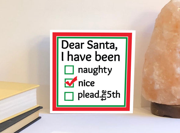 Dear Santa Christmas wood sign