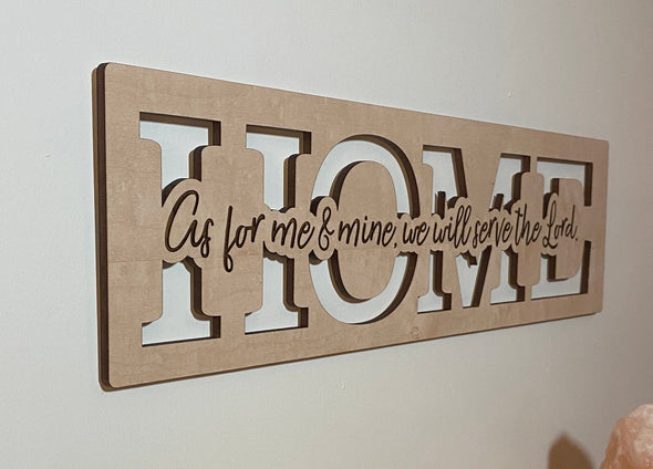 As for me and mine we will serve the Lord wood sign home decor, home wooden sign, wooden sign, religious home wood sign