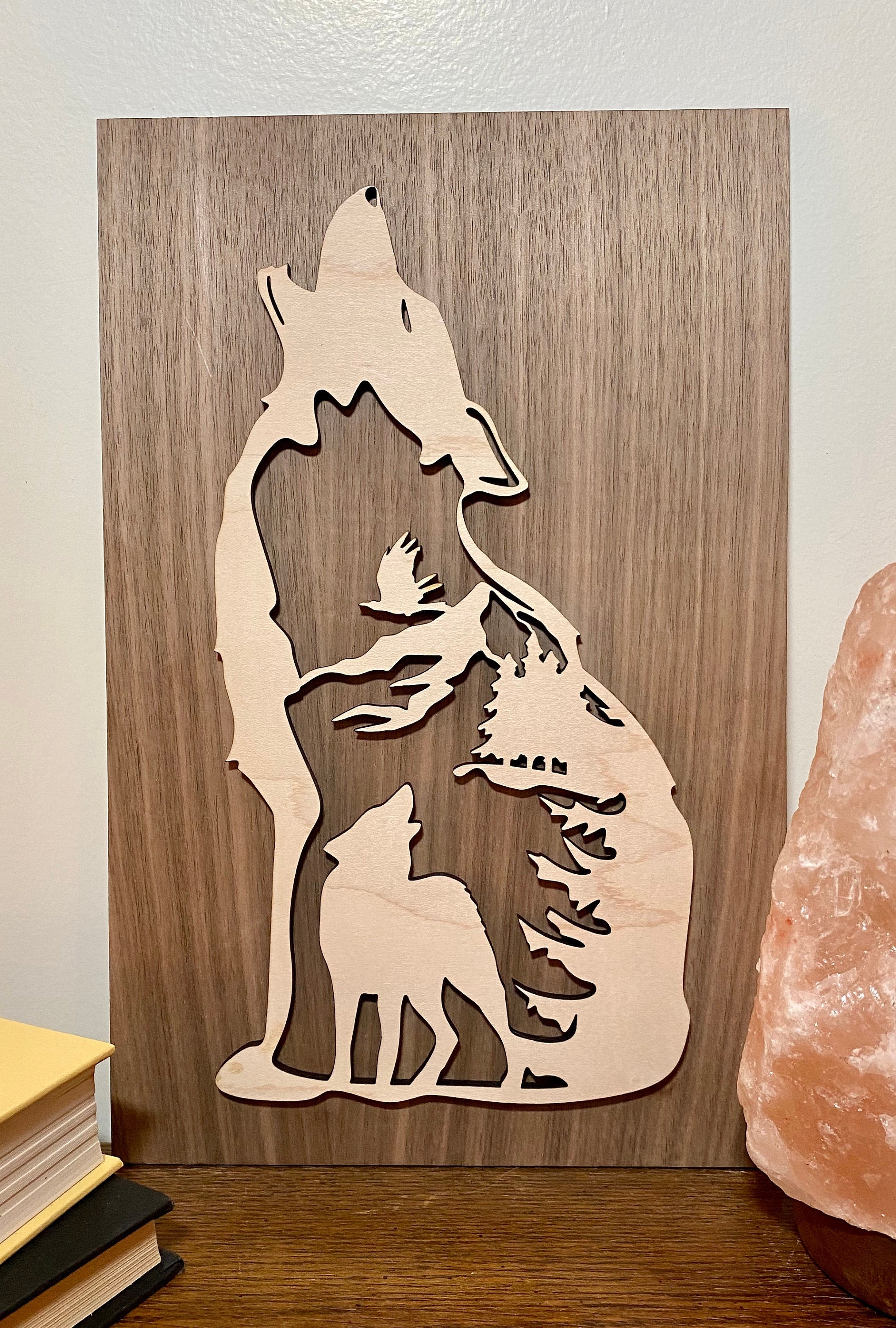 Wolf wood sign home decor, wolf wooden sign, wildlife wood sign cabin –  Crafting With My Chis