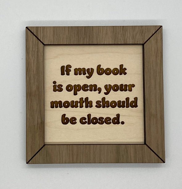 Funny book custom wood sign, gift for book lover, funny reading sign, gift for reader