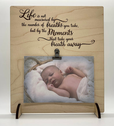 Life is not measured by the breaths you take wood sign home decor, baby shower gift, family wood sign, home wall art