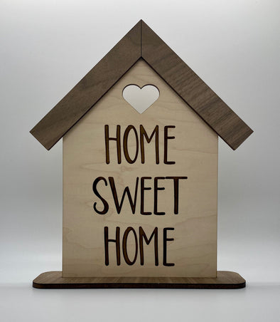 Home sweet home wood sign, housewarming gift,  home sweet home wood shelf sitter, home sweet home wooden sign