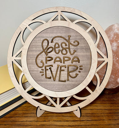 Best papa ever wood sign home decor, gift for fathers day, fathers day gift, gift for papa sign