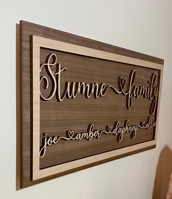 Personalized family wood sign home decor, personalized wooden sign