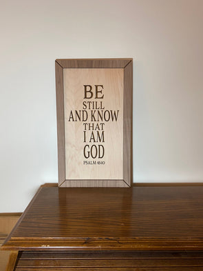 Be still wood sign home decor, be still and know that I am God sign, religious home wood sign, Psalm 46 wooden sign