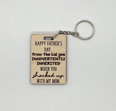 Happy Father's Day to stepdad keychain, funny fathers day gift, gift for fathers day, funny keychain for dad