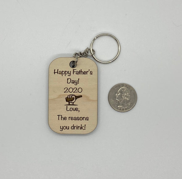 Happy Father's Day keychain, funny fathers day gift, gift for fathers day, funny keychain for dad