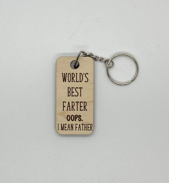 Worlds best farter keychain, funny fathers day keychain, funny fathers day gift, funny gift for fathers day