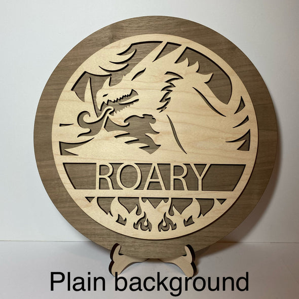 Personalized dragon sign, personalized wood sign home decor
