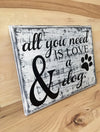 Gift for dog lover custom wood sign.