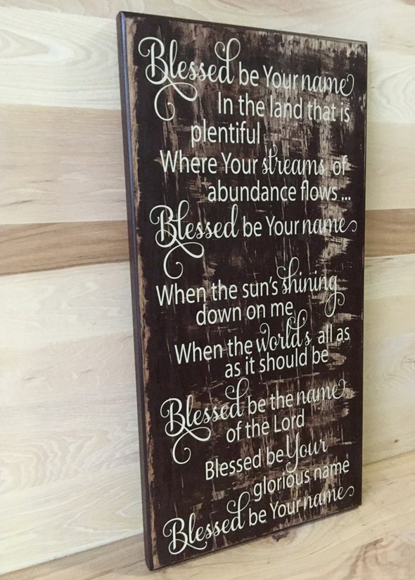 Religious wood sign for home decor