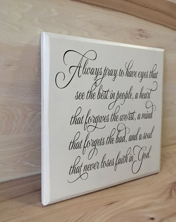 Christian wooden wall art sign makes a great gift.