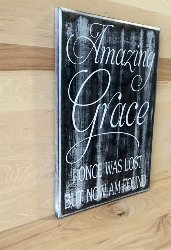Amazing Grace custom wood sign