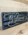 Welcome custom wooden sign for home or office decor.