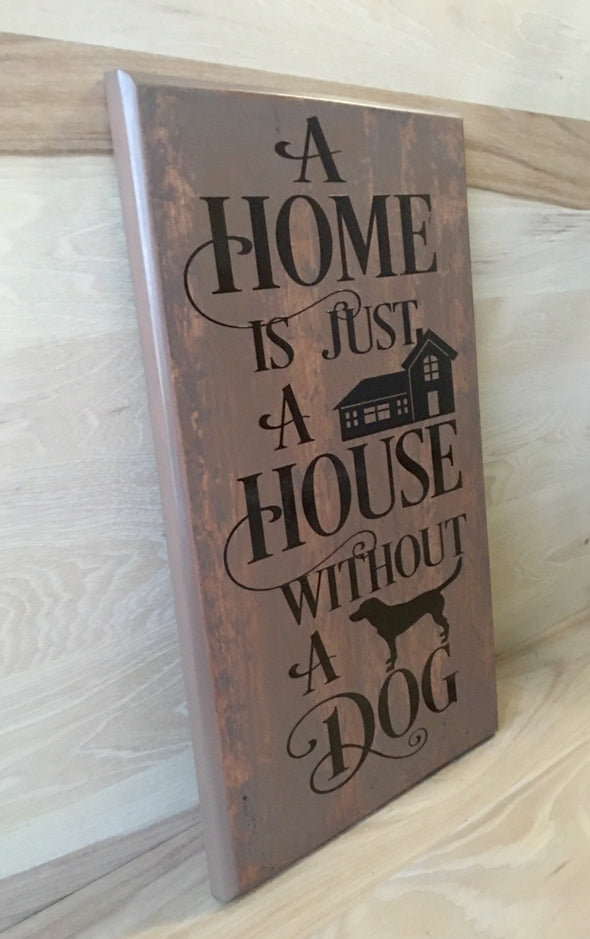 Wood sign for dog home