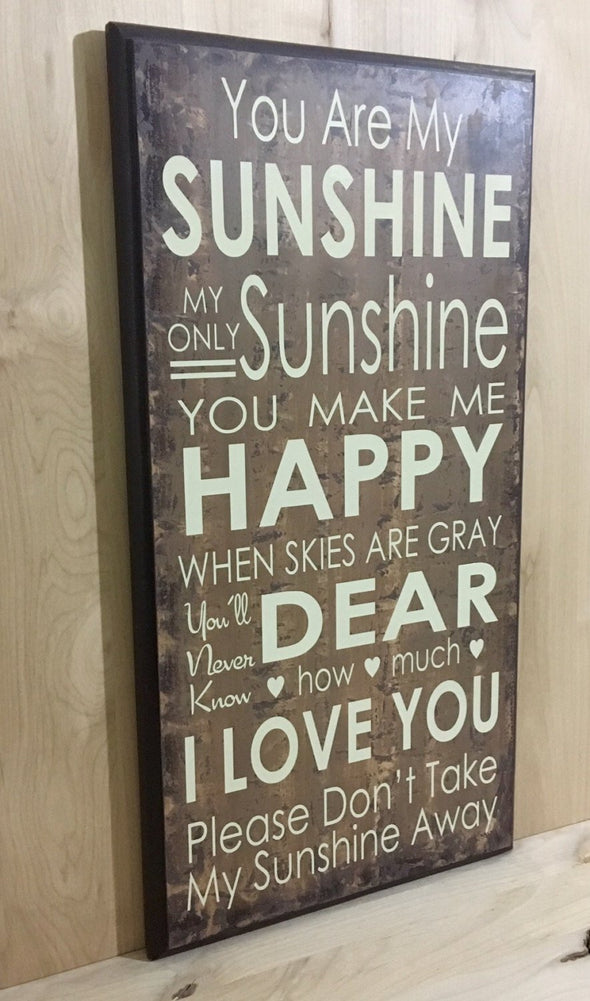 You are my sunshine wall artfor children's room.
