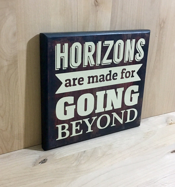 Motivational wooden sign for home or office decor.