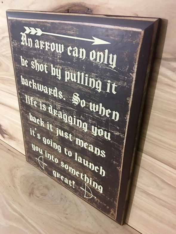 Inspirational wood sign for the home or office.