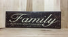 Family always and forever wood sign for home.