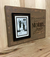 12x16 distressed tan memorial wood sign with brown lettering