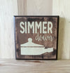 Simmer down funny kitchen sign.