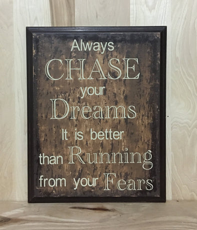 Dreams custom sign, motivational wood sign