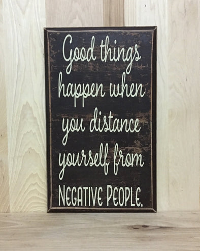 Good things wood sign with saying