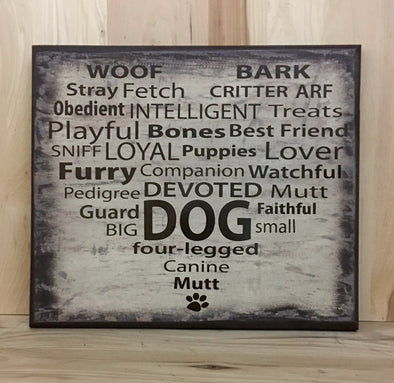 Dog wood sign