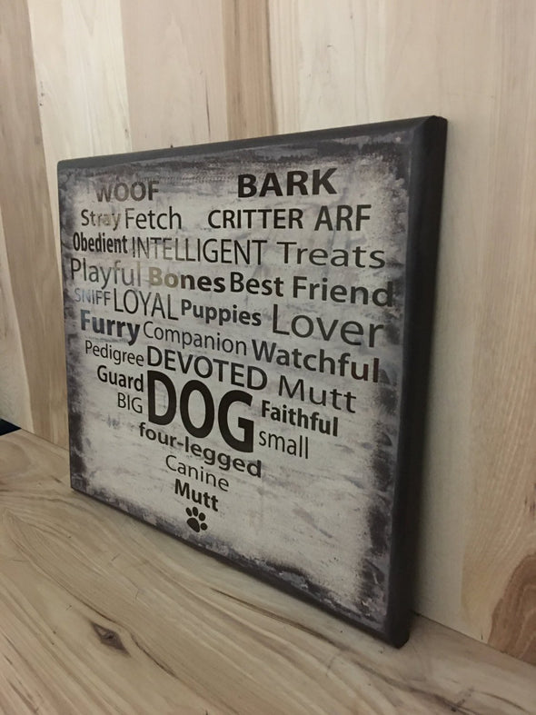 Dog wood sign