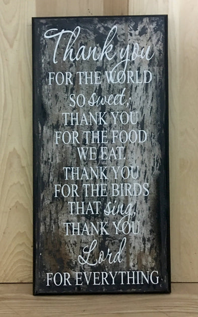 Thank you wood sign