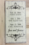 Personalized wedding wood sign