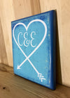 Personalized wooden sign makes great wedding or anniversary gift.