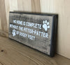 Custom wooden sign for dog lovers.