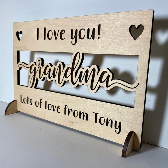 Personalized grandma sign, personalized wood sign, gift for grandma