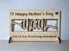 Personalized mom sign, personalized wood sign, gift for mom, Mother's Day gift
