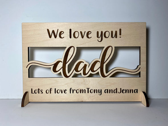 Personalized dad sign, personalized wood sign, gift for dad, Father's Day gift