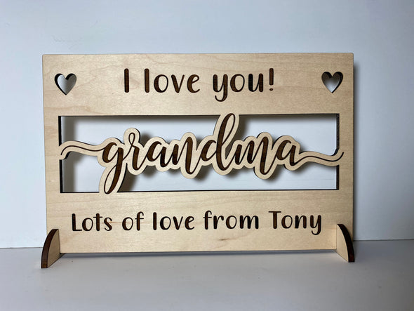 Personalized grandma sign, personalized wood sign, gift for grandma
