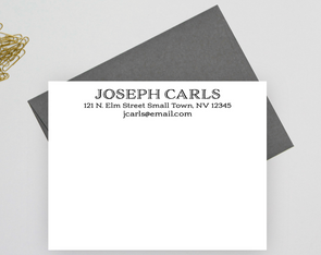 Business stationery with address, note card set
