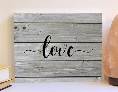 Love wood sign, inspirational product