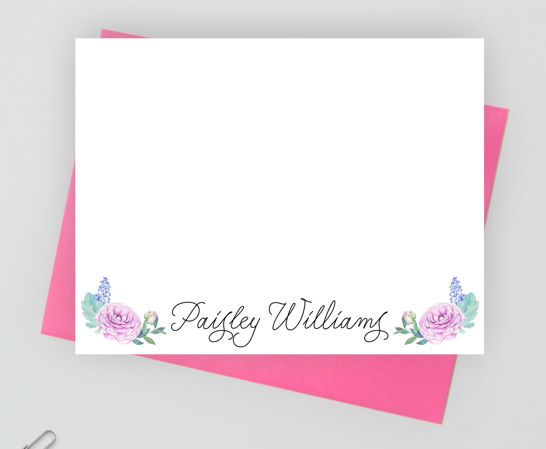 Flower Stationery, Personalized Stationery Set, Note Cards For Women –  Crafting With My Chis