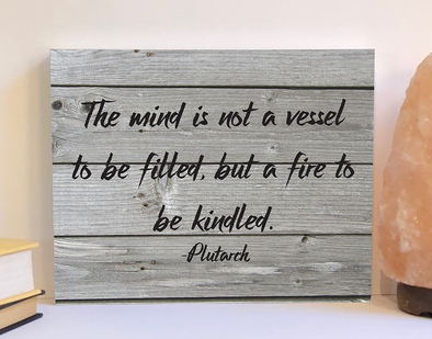 The mind wood sign, inspirational product, gift for teacher